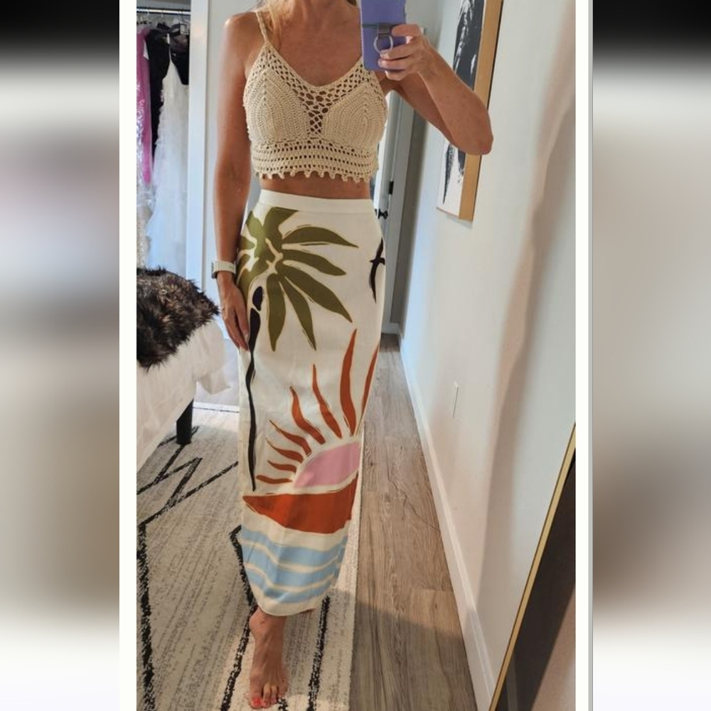 NEW Cala de la Cruz x Anthropologie Magda Midi Skirt - Picture 5 of 6